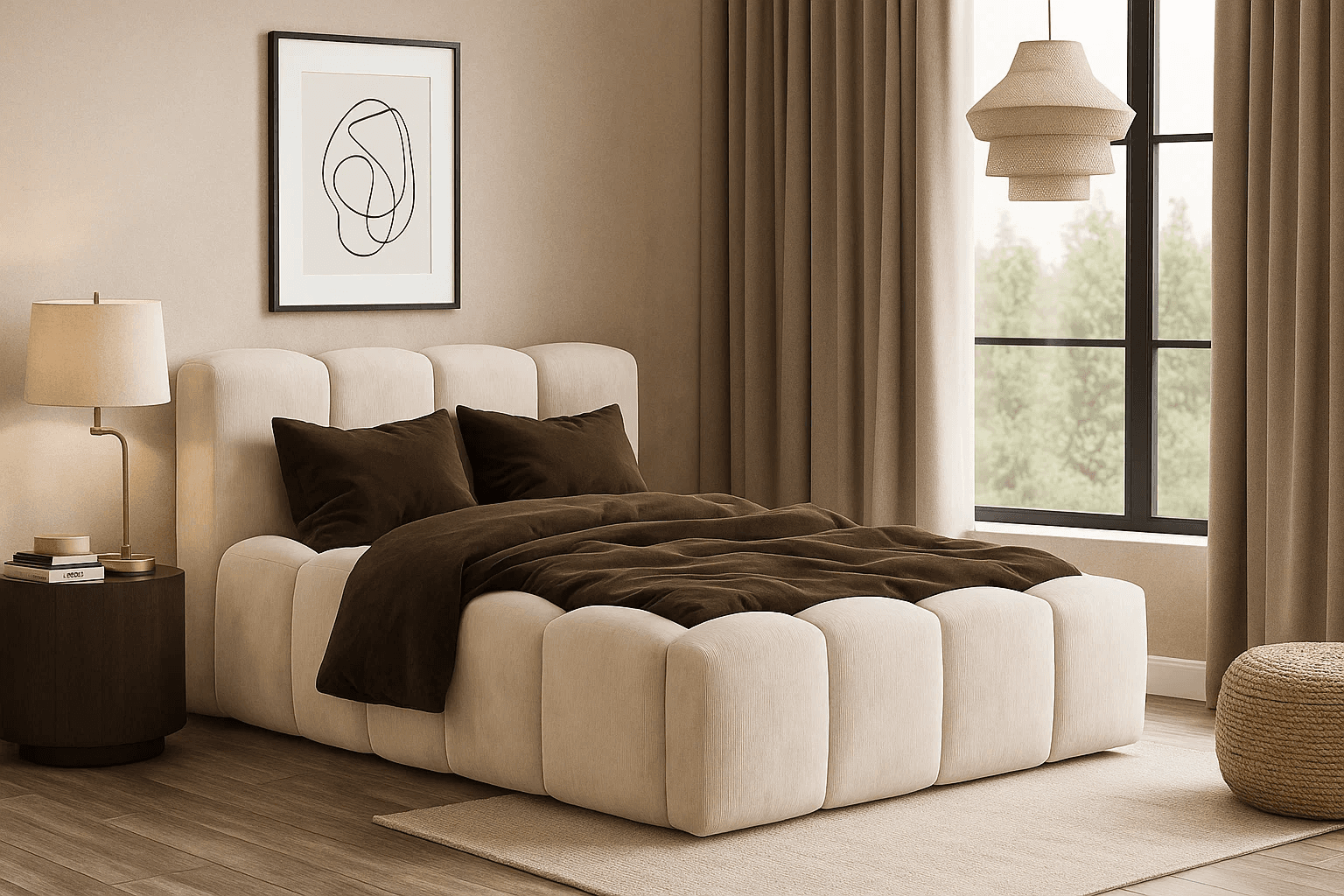 Upholstered Bed with Storage Box